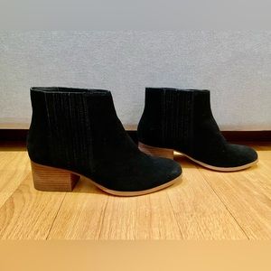Black suede ankle boots